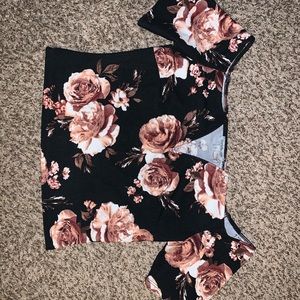 Charlotte Russe Off-The-Shoulder Crop Top